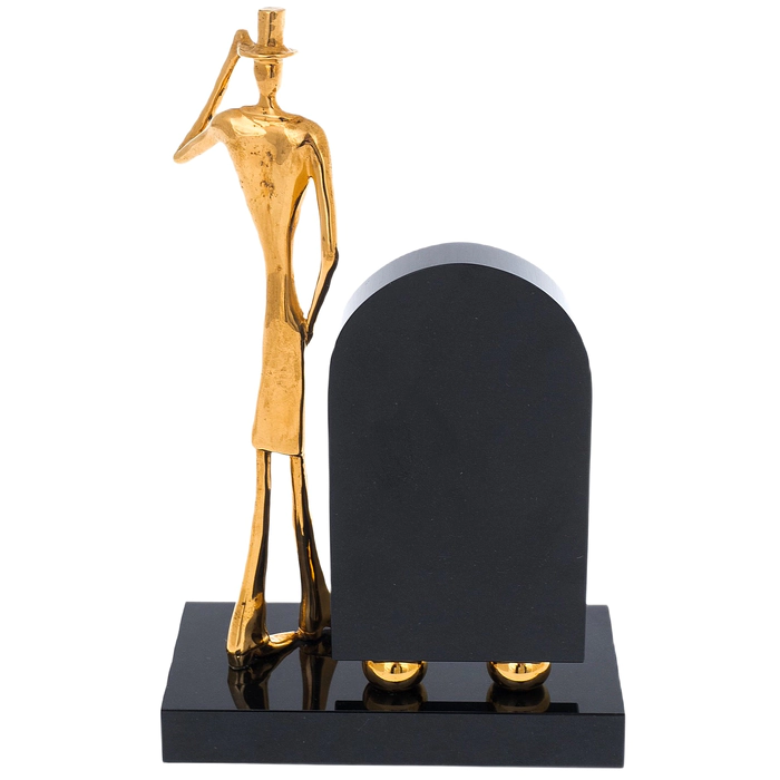 Table clock made of onyx "Frant"