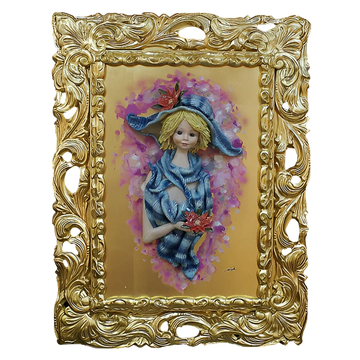 Painting in gold "Winter"
