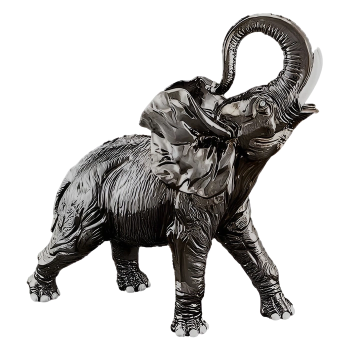 Elephant statuette, color: silver