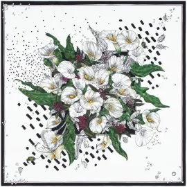 Платок шелковый "Delicate" каллы Платок шелковый "Delicate" каллы