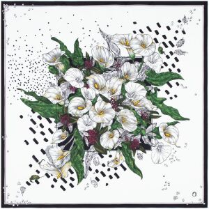 Silk handkerchief "Delicate" calla