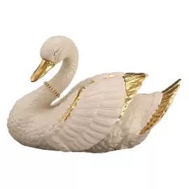 Statuette "Swan", color: ivory