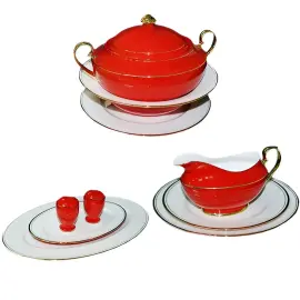 Столовый сервиз "Классика", 26 предметов, красный Столовый сервиз "Классика", 26 предметов, красный
