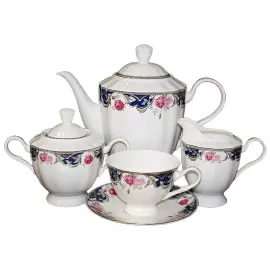 Чайный сервиз "Розы" на 6 персон, 15 предметов