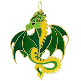 Ювелирная елочная игрушка "Зеленый Дракон" Ювелирная елочная игрушка "Зеленый Дракон"