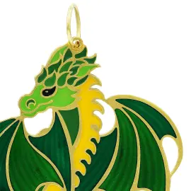Ювелирная елочная игрушка "Зеленый Дракон" Ювелирная елочная игрушка "Зеленый Дракон"