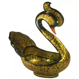 Bucket "Swan" khokhloma