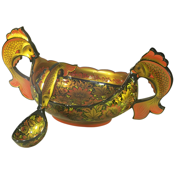 Ladle with a spoon of Khokhloma's "Fish"