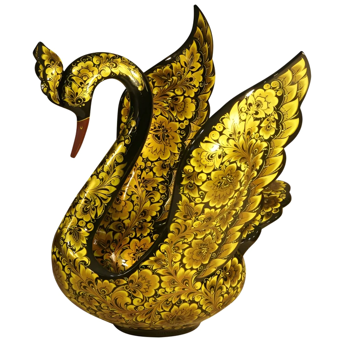 Bucket swan "Stranger" Khokhloma
