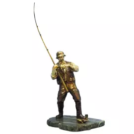 Статуэтка бронзовая "Удачная рыбалка"