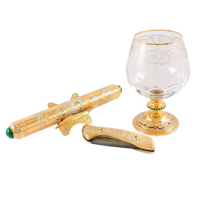 Smoking set "Lord" with a cognac glass