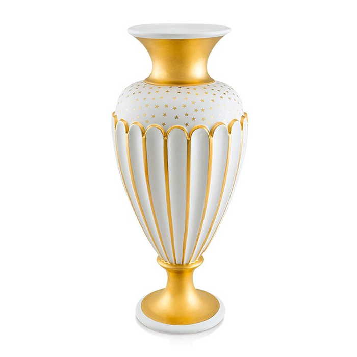 Vase "Athens" white with gold
