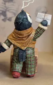 Коллекционная елочная ватная игрушка "Тупик с письмом" из коллекции "Детский утренник"