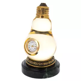 Table clock made of bronze "Light Bulb"