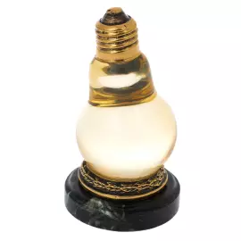 Table clock made of bronze "Light Bulb"