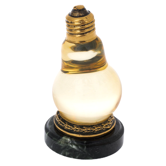 Table clock made of bronze "Light Bulb"