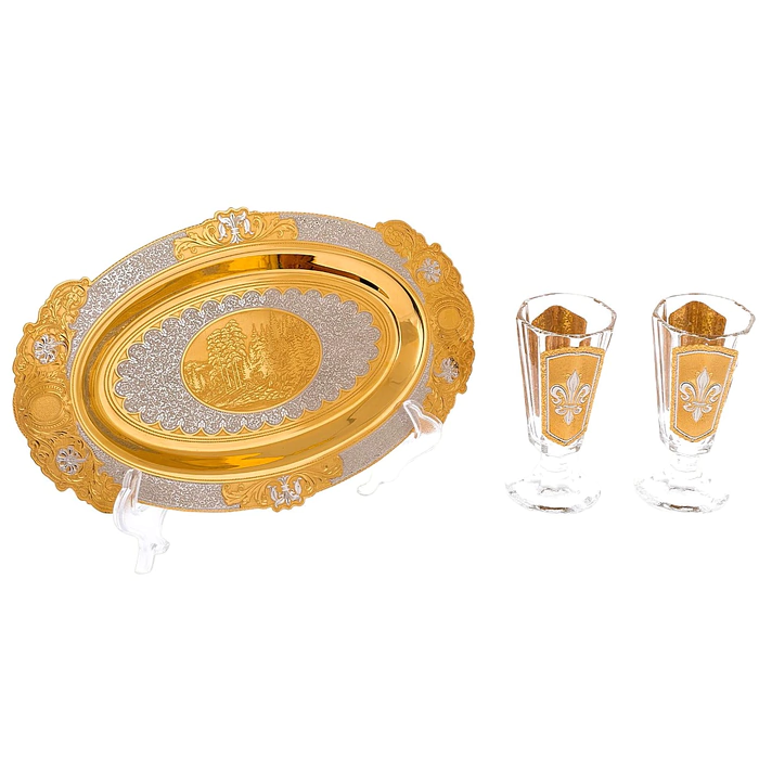 Vodka set "For a drink" for 2 persons, Zlatoust