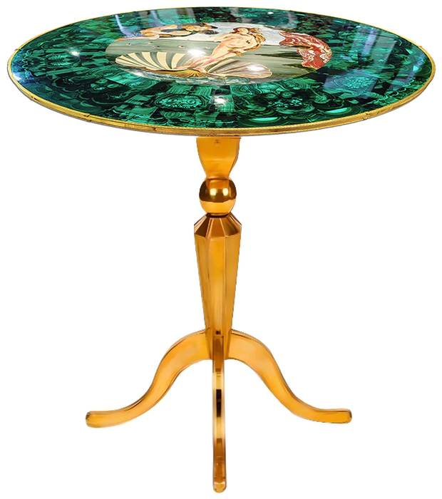 Interior table "The Birth of Venus" made of malachite