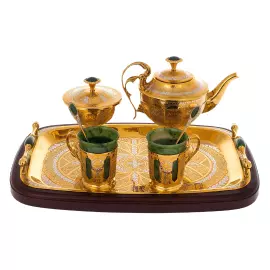 Чайный сервиз "Нефрит" на 2 персоны, Златоуст