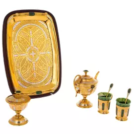 Чайный сервиз "Нефрит" на 2 персоны, Златоуст