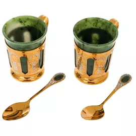 Чайный сервиз "Нефрит" на 2 персоны, Златоуст