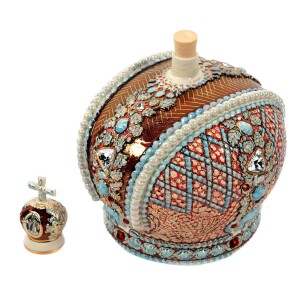 Damask "Crown of the Russian Empire" (gold with rhinestones)