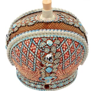 Damask "Crown of the Russian Empire" (gold with rhinestones)