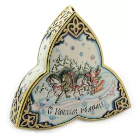 Damask "New Year's trefoil"