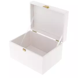Коробка подарочная с фурнитурой 22х16х13см белая
