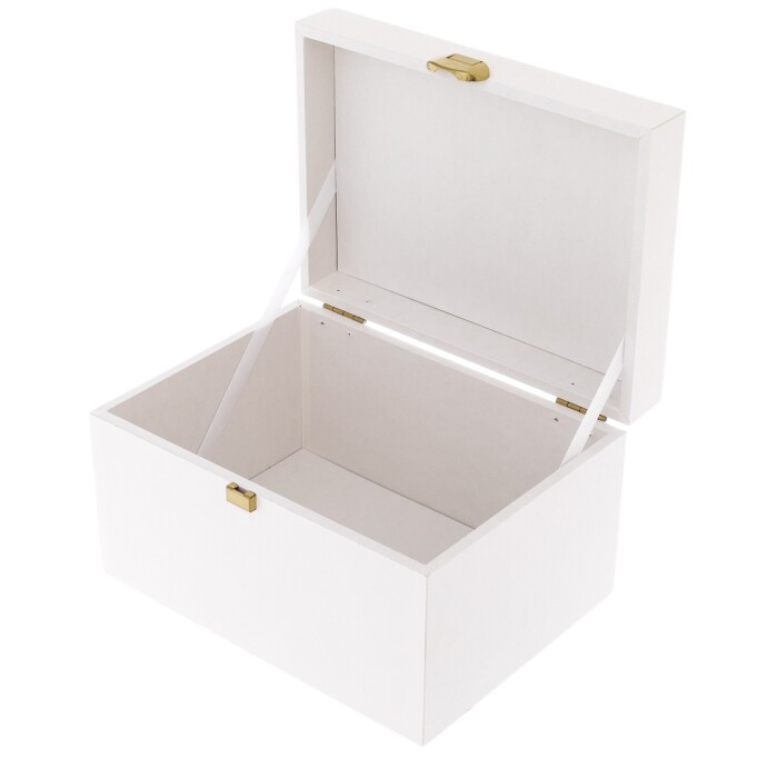 Коробка подарочная с фурнитурой 22х16х13см белая