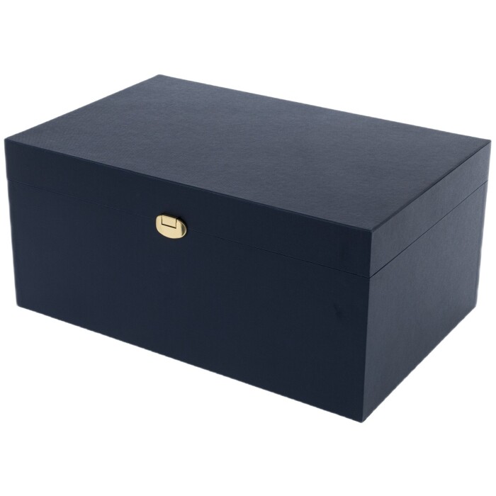 Коробка подарочная с фурнитурой 40х26х18см синяя