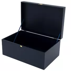 Коробка подарочная с фурнитурой 40х26х18см синяя