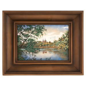 Painting on marble "Summer Day"