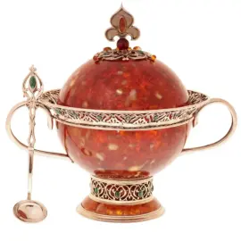 Сахарница из янтаря "Восточная сказка"