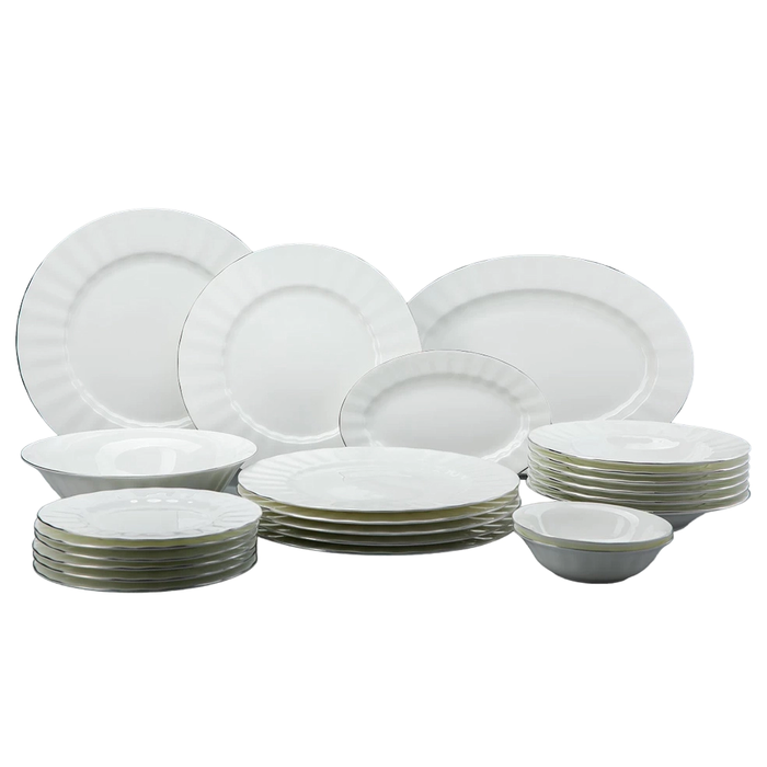 Dining set "Platinum ribbon" shaped Nega, 24 items, for 6 persons