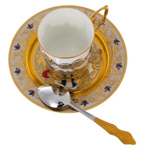 Coffee set "New Year. The Snow Maiden and the house"Zlatoust
