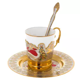 Кофейный набор "Новогодний. Дед Мороз и подарки" Златоуст