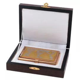 New Year's business card holder "Snow Maiden with a snowman" Zlatoust