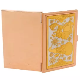 New Year's business card holder "Snow Maiden with a snowman" Zlatoust