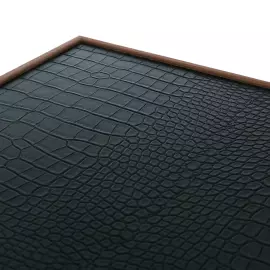 Нарды из шпона и кожи крокодила "Manopoulos" оливковые