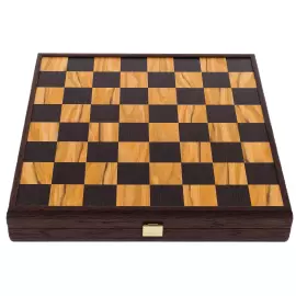 Chess made of olive veneer "Manopoulos" small
