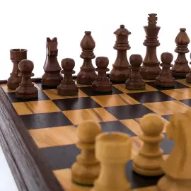 Chess made of olive veneer "Manopoulos" small