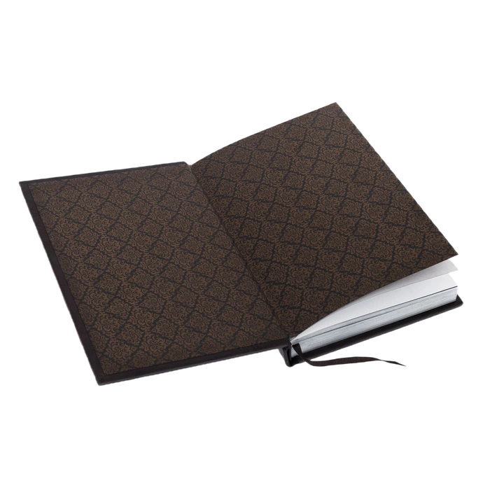 The leather-bound book "The History of Weapons"