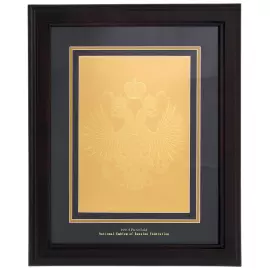 Панно в деревянной раме "Герб" Banconota Dorata