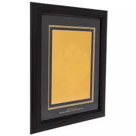 Панно в деревянной раме "Герб" Banconota Dorata