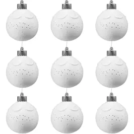 Набор фарфоровых светящихся елочных шаров "Орех" 9шт