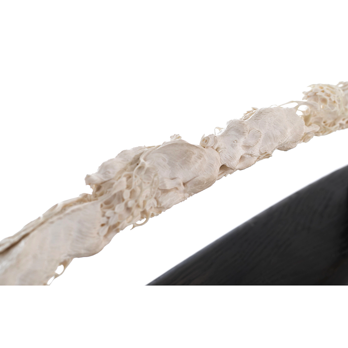 Composition of mammoth tusk and stained oak "Hunting of wolves"