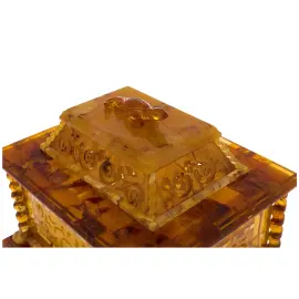 Шкатулка из янтаря "Саламандра"