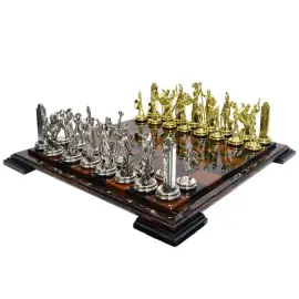 Подарочные шахматы из обсидиана "Греческая мифология" Подарочные шахматы из обсидиана "Греческая мифология"
