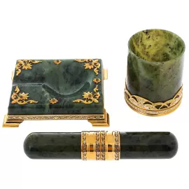 A set of jade "Cigar"